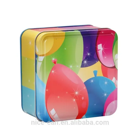 Customized Square Tin Box Packaging Metal Colorful Tin Box