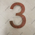 Outdoor Garden Decor Abstract Corten Steel Numbers Sculpture