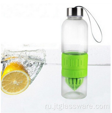 2016 новые продукты стеклянная бутылка для воды с соломинкой