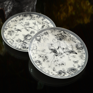 8 Inches Elegant New Bone China Ceramic Coupe Dinner Plate