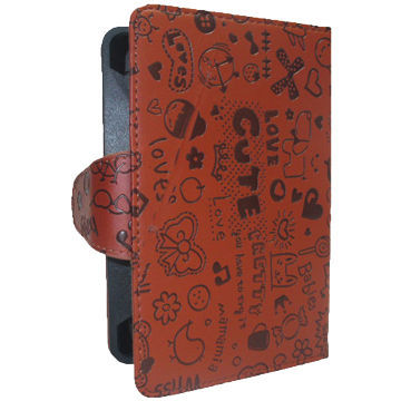 2014 printing design leather note-case for iPad