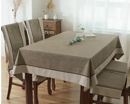100% stone wahsed linen table cover/pure linen table cloth