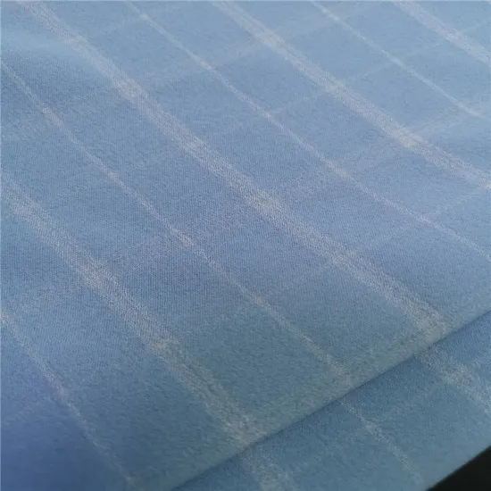 Checked Pattern 100% Polyester Chambray Fancy Fabric