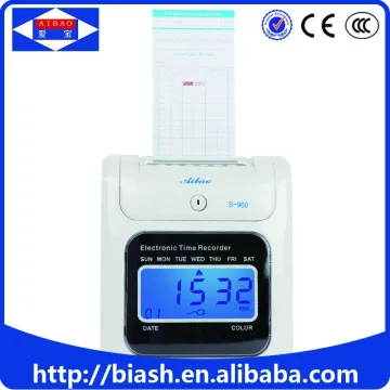 office electronic card punch time recorder time attendance machine
