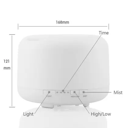 White Ultrasonic Aroma Essential Oil Diffuser 500ml