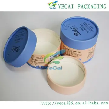 cylinder different designs white paper roll box with lid