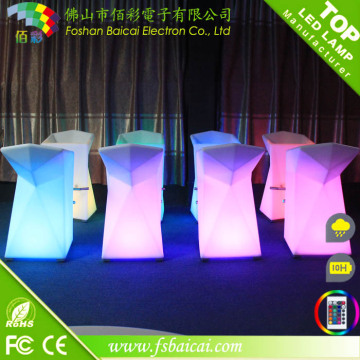 Foshan Baicai Light Up 16 colors rechargable LED plastic stool