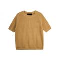 Crew-neck Mid-sleeve Woolen Sweater