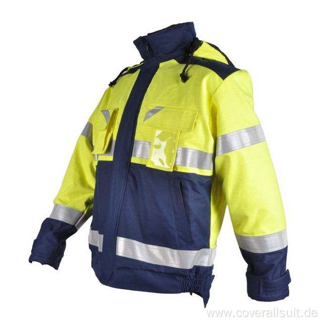 fire retardant safety reflective work jacket