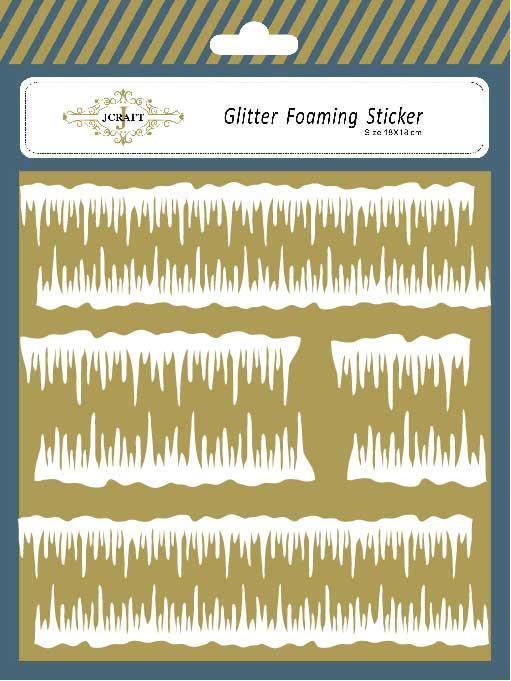 ·The Wave Icicles Glitter Foaming Sticker