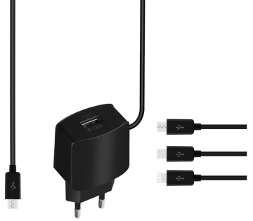 Chargeur domestique avec câble micro-USB câblé
