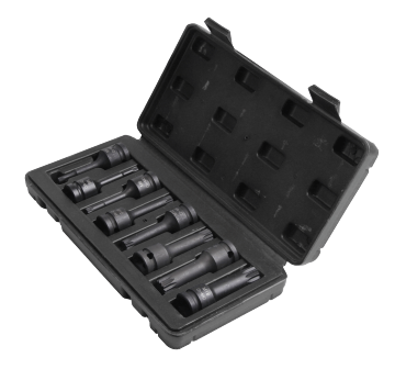 8pc 1/2" Spline Impact Socket Bit Set