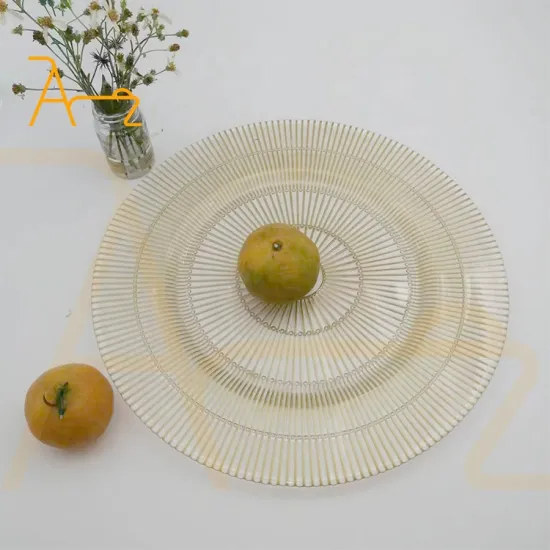 Customizable Luxury Wedding Banquet Decor: Gold Rimmed Clear Glass Underplates & Dinner Plates for Home Parties and Events