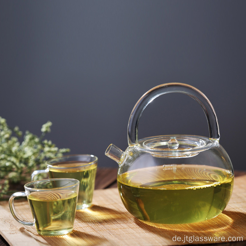 Kaffee-Tee-Blatt-Mikrowellen-Glas-Teekanne