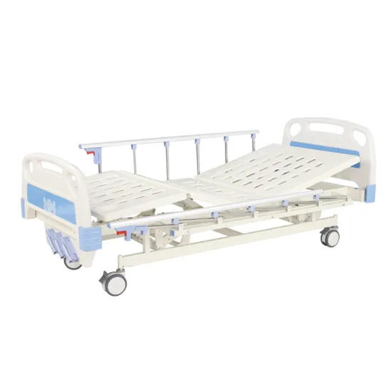 3 crank manual three function hospital care bed