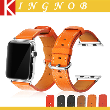 Genuine Calf Leather Watch Strap Belt 42mm For Apple Watch Band