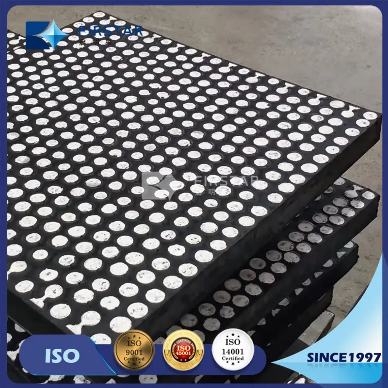 Alumina Wear Resistant Lining Vulcanized in Rubber with Steel Backing