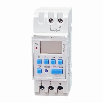 Programmable 240Vac 7 Days Pulse Function Timer Switch with AUTO and Bi-Volt Type for DIN Rail Mounting