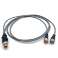 M12 MALE Y DUSITIOROR إلى CONCLITION CABLE