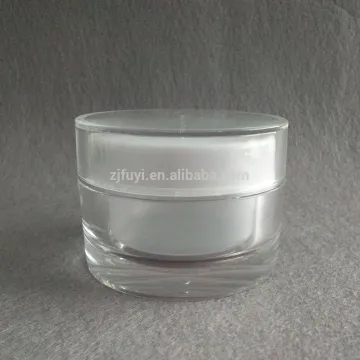 Clear acrylic cosmetic jar for face cream