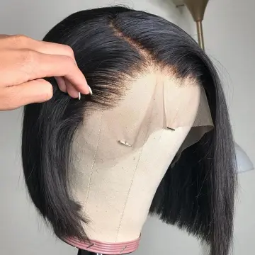 Cheap Raw Indian Virgin Human Hair Hd Full Lace Forntal Bob Wigs Natural Human Hair Transparent Lace Front Wig For Black Women