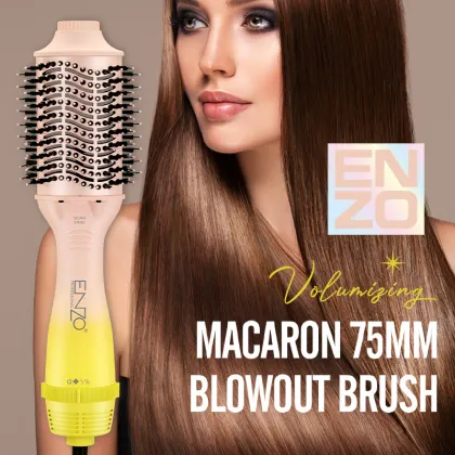 ENZO One Step Blow Dryer Brush - Black EU Plug