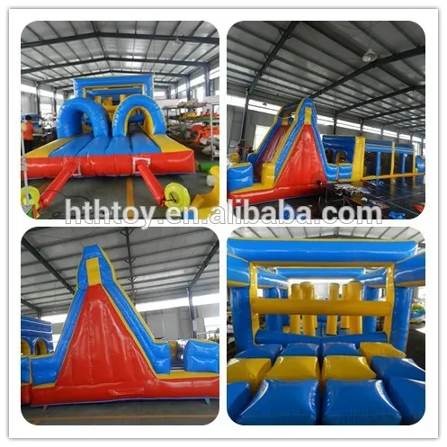 Cheap outdoor inflatable color obstacle rush for sale