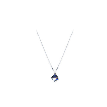 Jufeng Sterling Silver Crystal Κολιέ - ελαφρύ πολυτελές θηλυκό σχέδιο