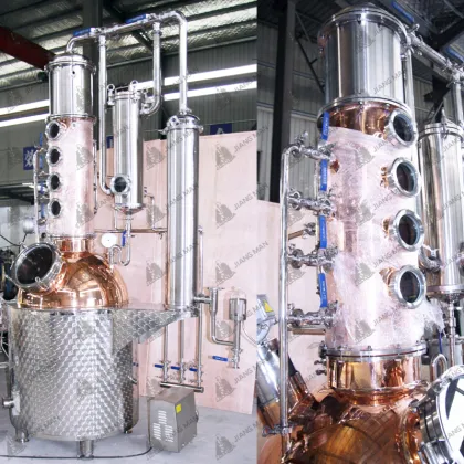 Copper Column Home Alcohol Distiller for Bourbon Whiskey - 100L Capacity