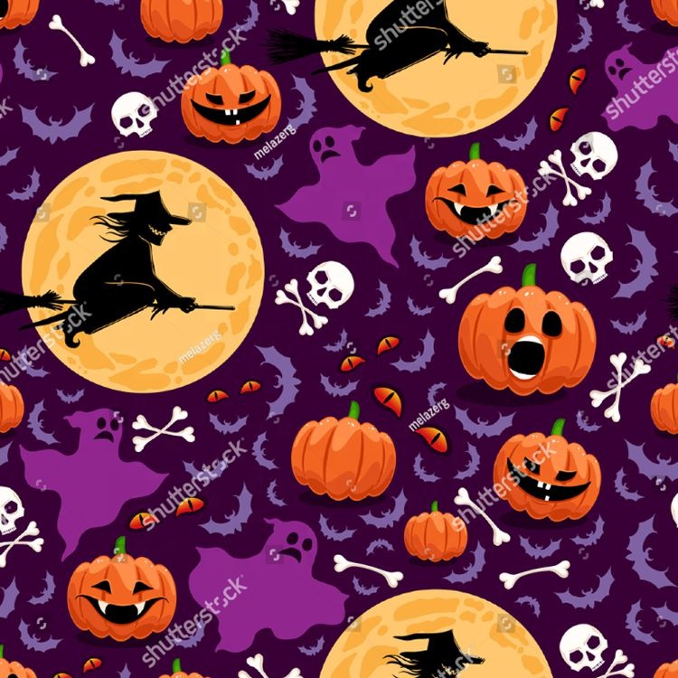 Tissu de jupe 100% polyester imprimé en organza Halloween