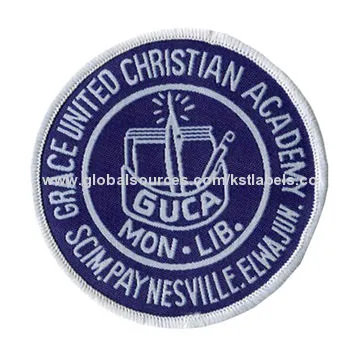 Velvet Patch with Merrow Border Finished, Customized Design