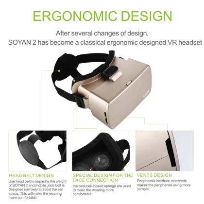 High-tech Virtual reality google smart box 3D glasses for 3D Movie and Game