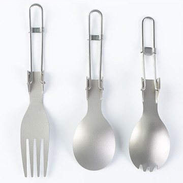Titanyum 3pcs Katlama Tutma Kampı Kamar Seti