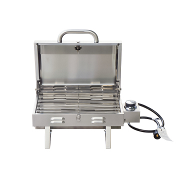 Hyxion travel camping 12000BTU foldable Piezoelectric ignition brown box propane valve Portable  beef steak bbq  grills
