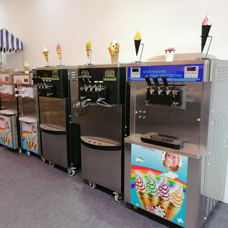 3 flavors commercial soft ice cream machine stainless steel frozen yogurt machine