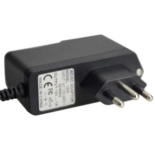 Adaptador de carregador de parede 12V 1A portátil com plugue do Brasil