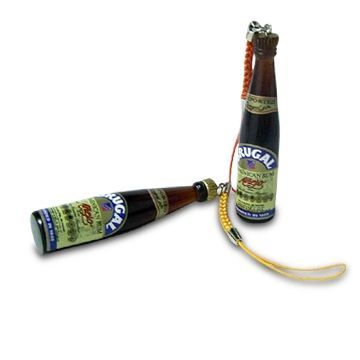 Plastic Mini Beer Bottle Shaped Keychains, Made of Eco-Friendly PVC, OEM Orders Welcomed