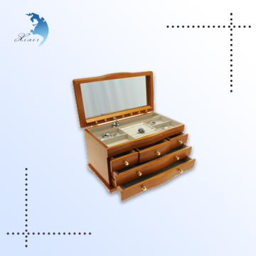Handmade feature and favorable price wooden jewelry box custom logo