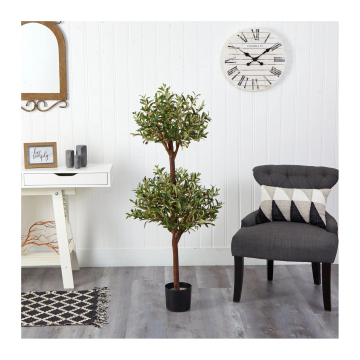 Modern Linwoo Artificial Bonsai Bird of Paradise and Olive Tree