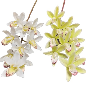 Artificial Cymbidium Orchid Flowers 9 Heads for Wedding Decor