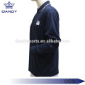 Риб-Kintted Collar Navy Blue Polo Shirt