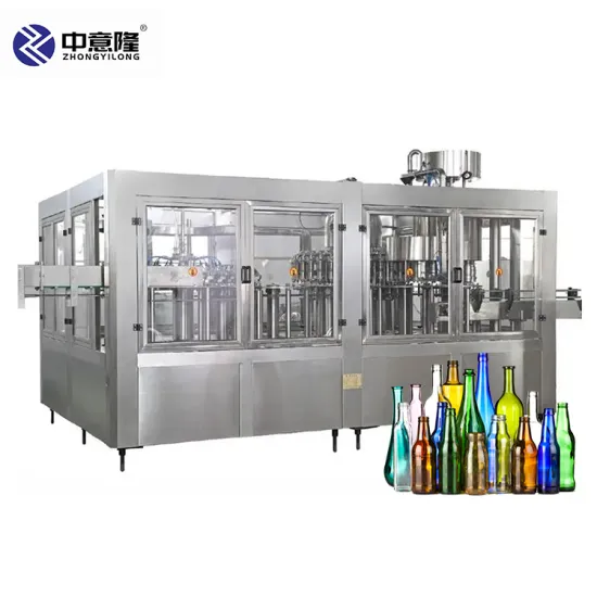 150ml Glass Bottle Pet Juice Puree Filling Machine - 3 In 1 Bottling Line