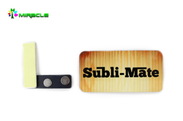 Sublimation Wooden Name Badge with Magnet