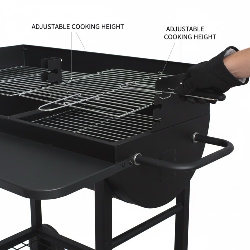 แบบพกพาที่มีประสิทธิภาพประหยัดเวลา Dual Grill Charcoal BBQ