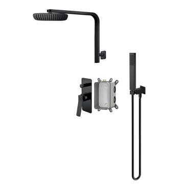 Matte Black Shower Faucet With Hand Held