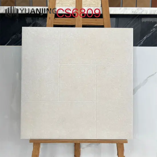 Matte Antique Porcelain Tiles in Grey, White, and Brown: Ideal for Living Rooms, Villas, Hotels, and Country Houses - 600*600mm