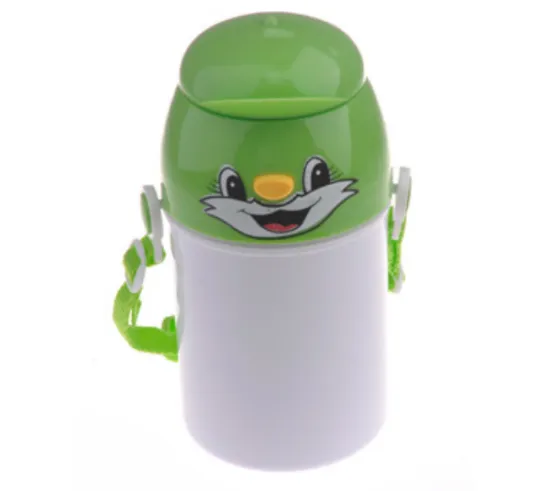 Sublimation heat press water plastic cute bottle for kids