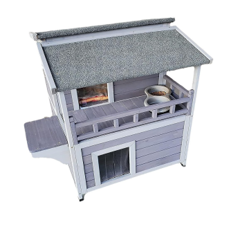 Modern Waterproof Furniture: Two Floors Wooden Cat Shelter House