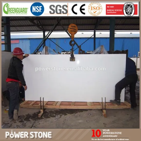 Pure White Polished Artificial Crystallized Nano Stone