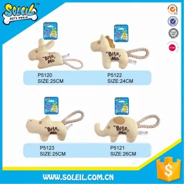 High Quality Sound Toys Pet Dog Plush Toy With Rope